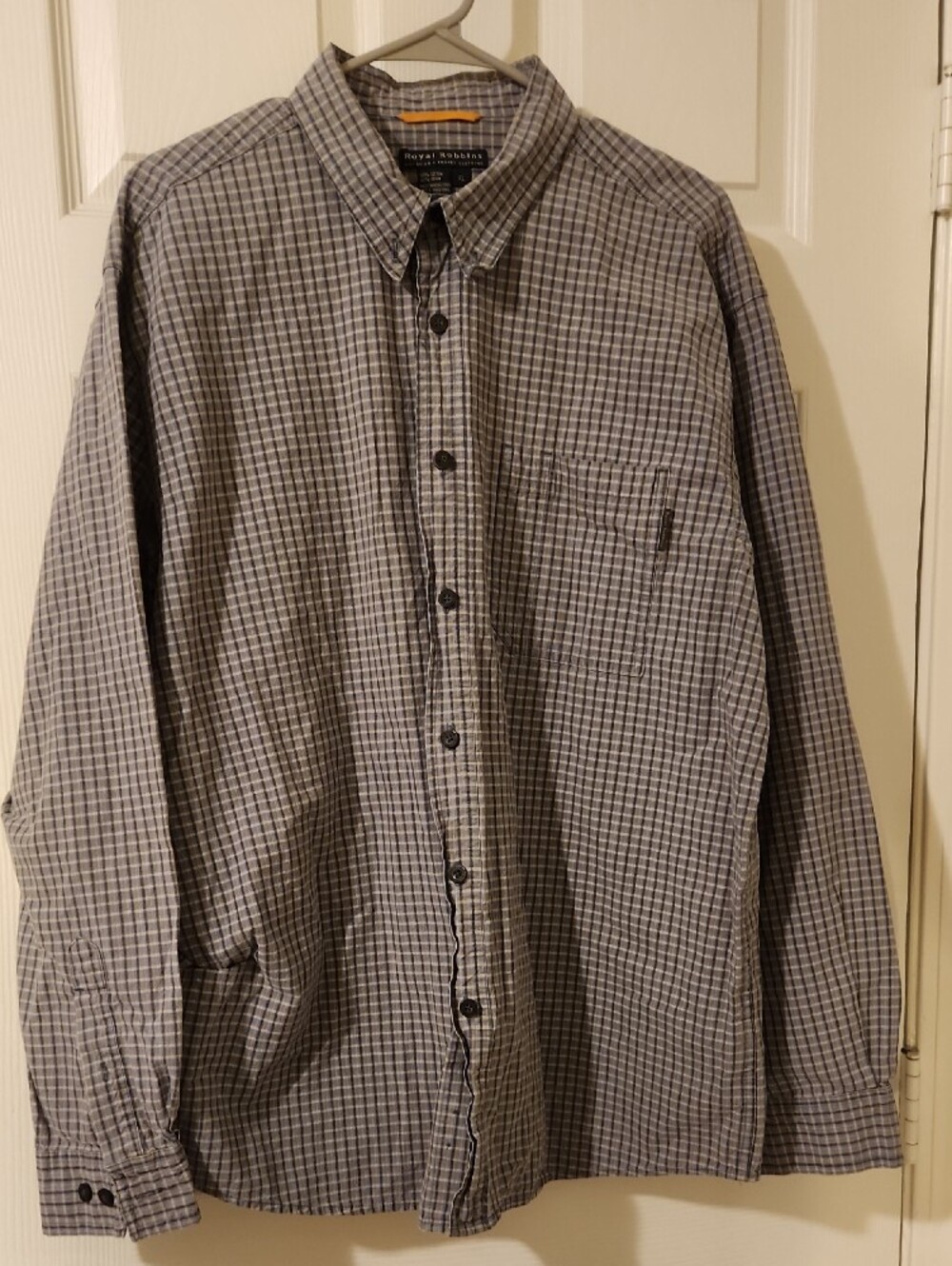 Royal Robbins Men’s Plaid Button-Down Shirt Sz XL